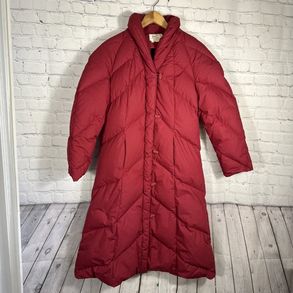 DOWN Long Coat TRENCH Puffer Made in Korea Thick‎  14 Style 1007 Red